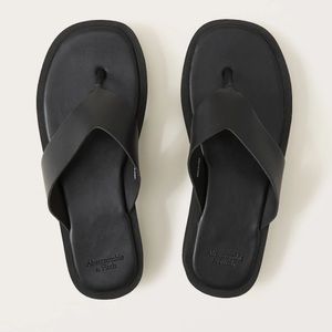 Abercrombie and Fitch Leather Platform Flip Flop Sandal